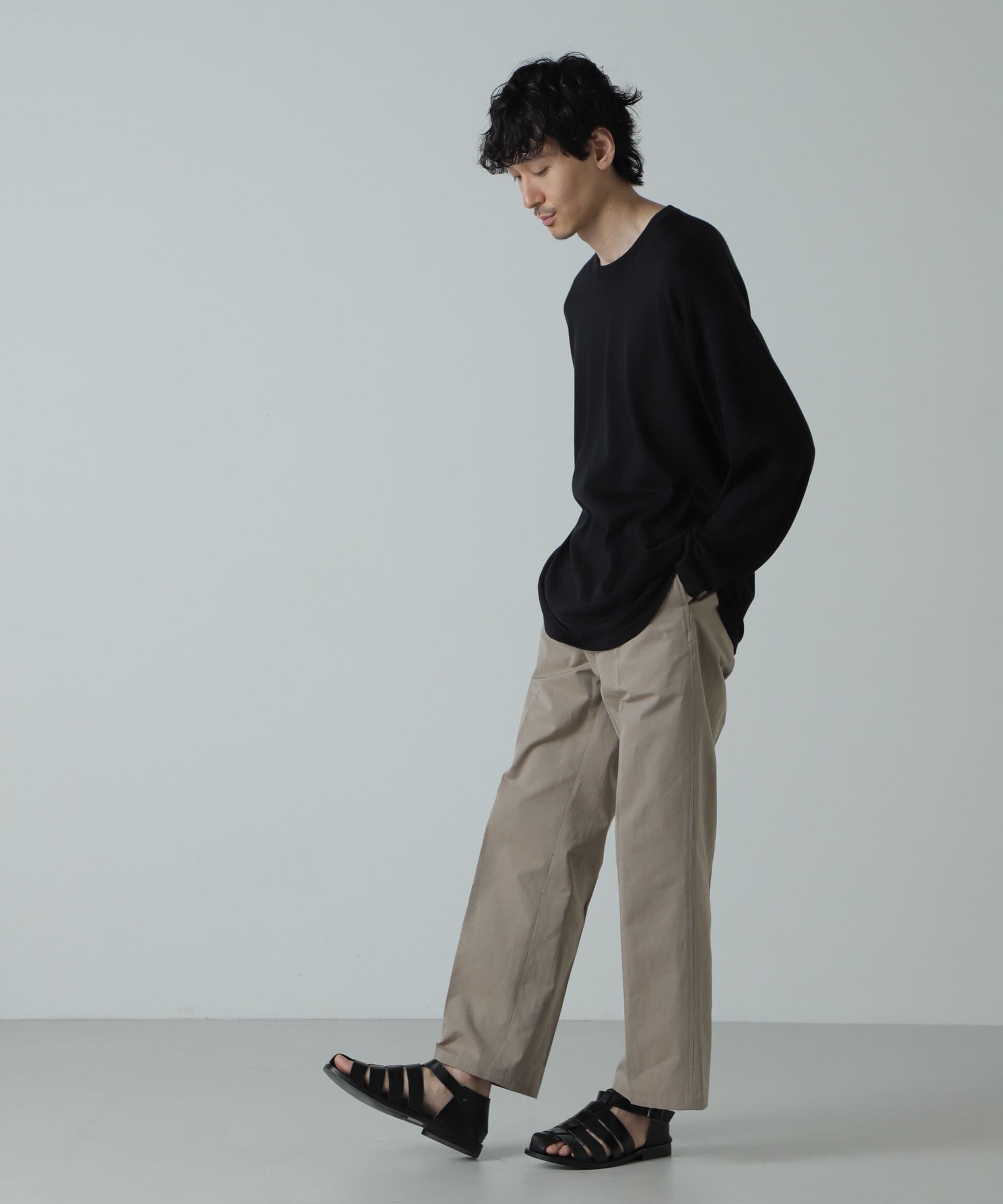 nano･universe「AB.シルクプレーティングリラックスニットTシャツ」|ニット・セーター|