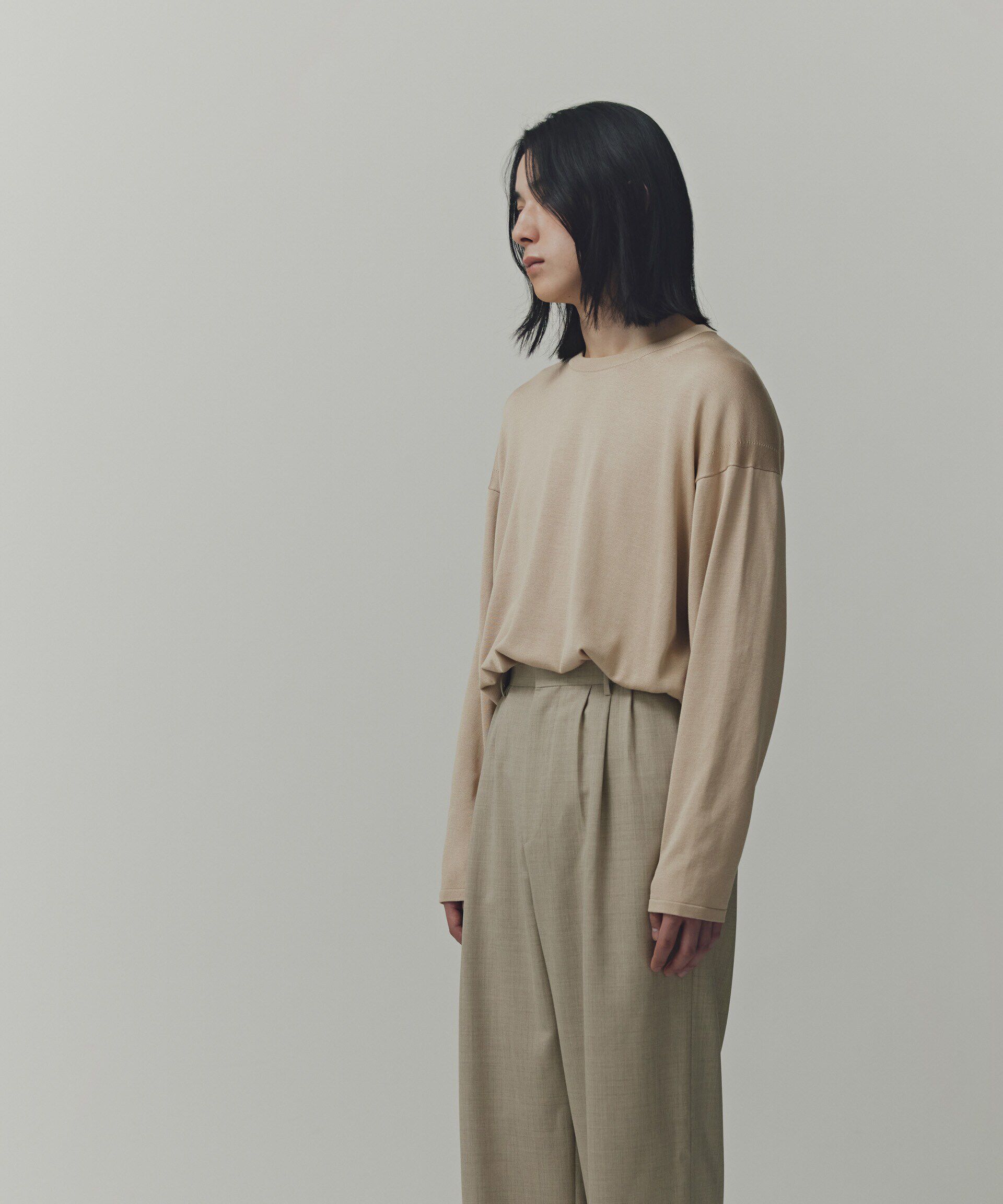 nano･universe「AB.シルクプレーティングリラックスニットTシャツ」|ニット・セーター|