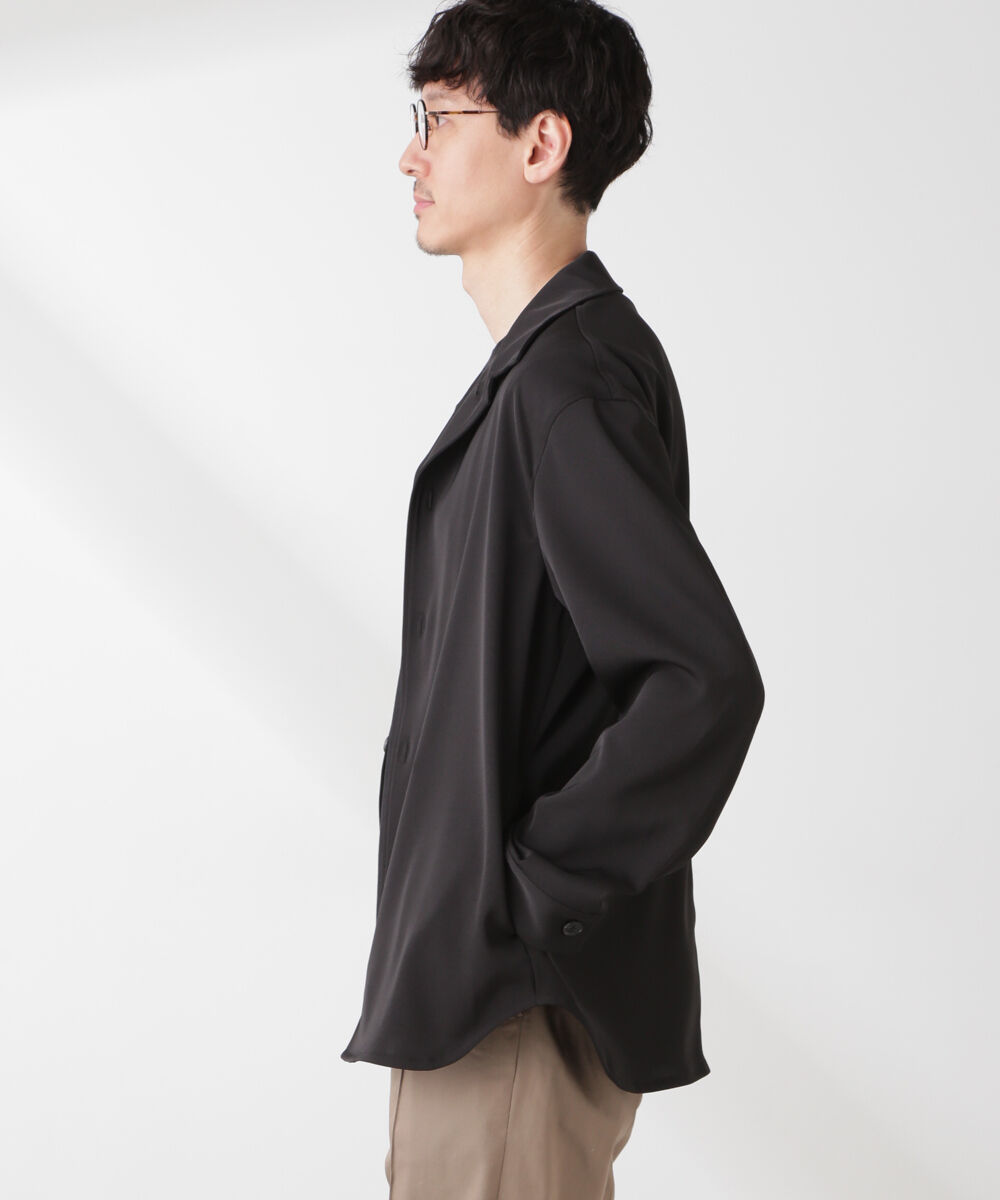 nano･universe「ドライツイル オーバーシャツジャケット」|テーラードジャケット|