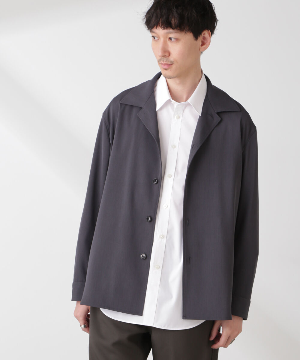 nano･universe「ドライツイル オーバーシャツジャケット」|テーラードジャケット|