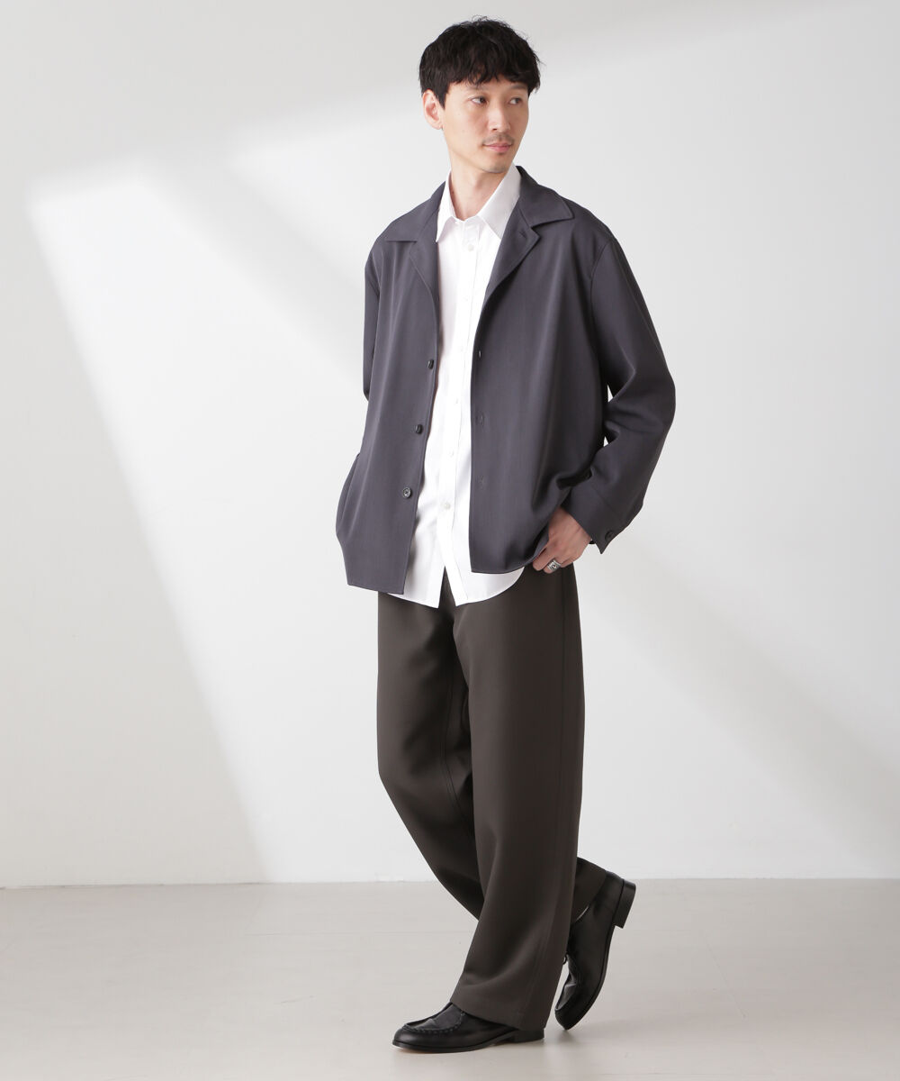 nano･universe「ドライツイル オーバーシャツジャケット」|テーラードジャケット|