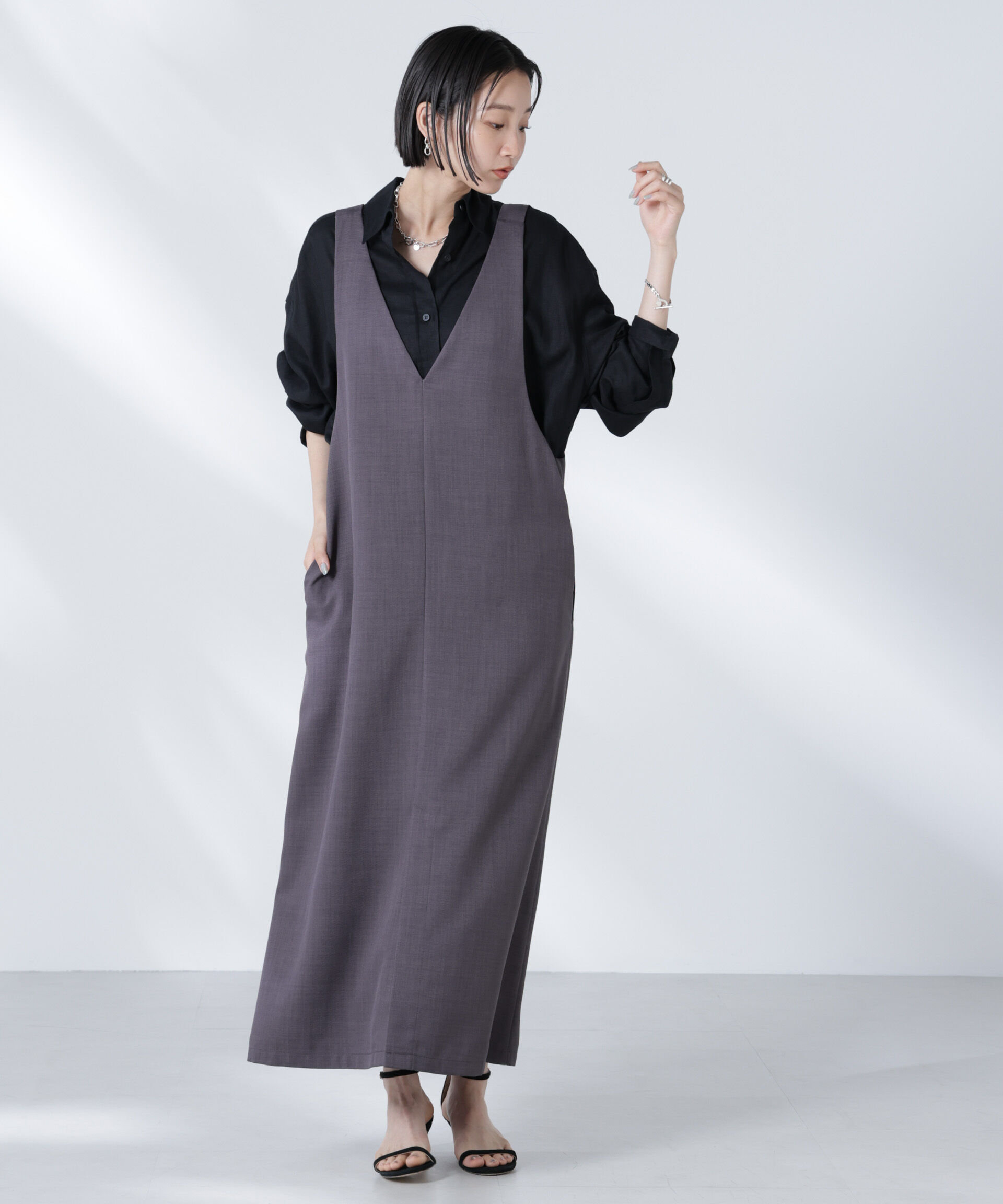 nano･universe「前後2wayサロペットワンピース」|ワンピース|