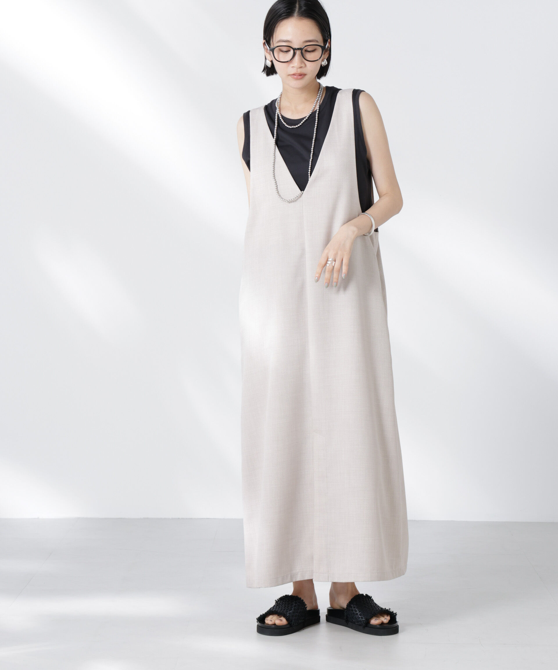 nano･universe「前後2wayサロペットワンピース」|ワンピース|