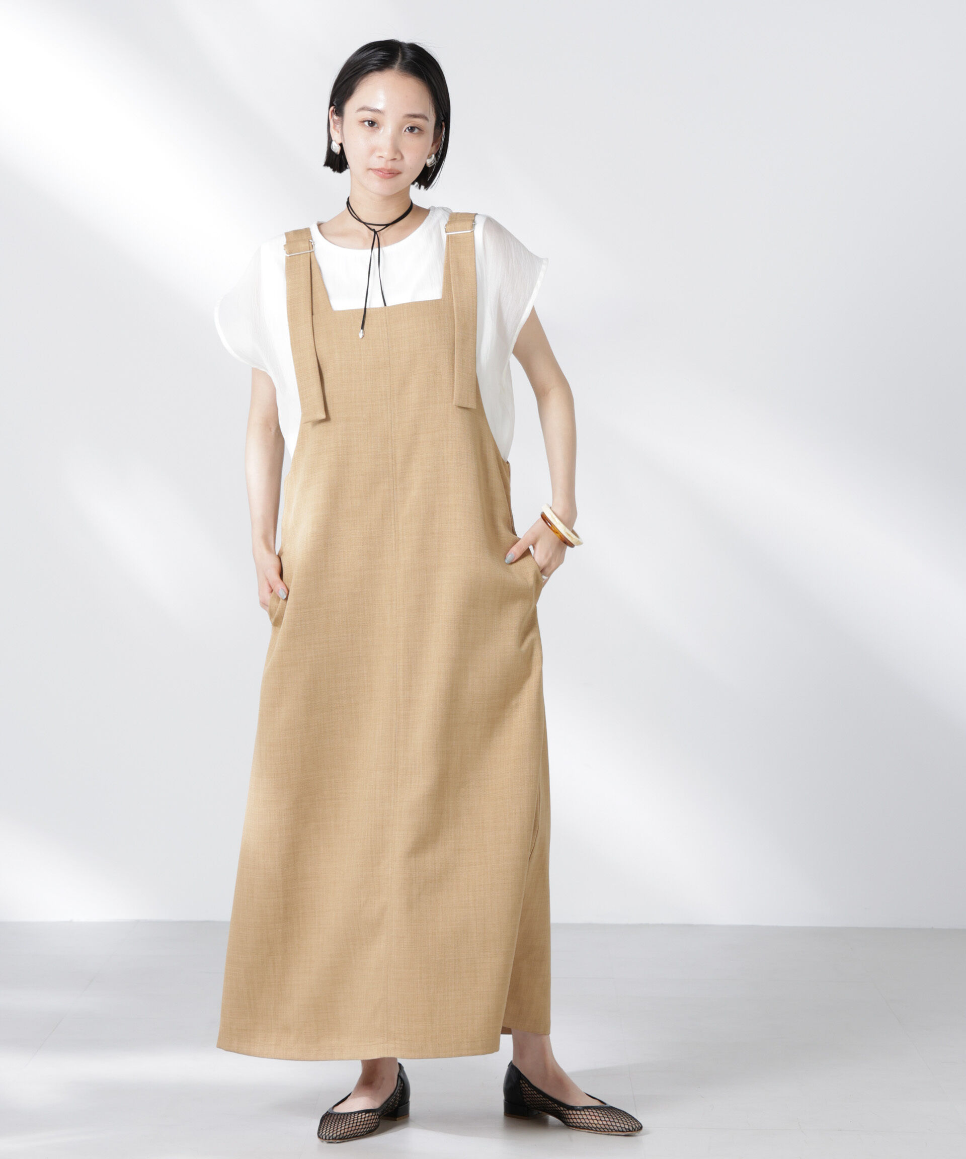 nano･universe「前後2wayサロペットワンピース」|ワンピース|