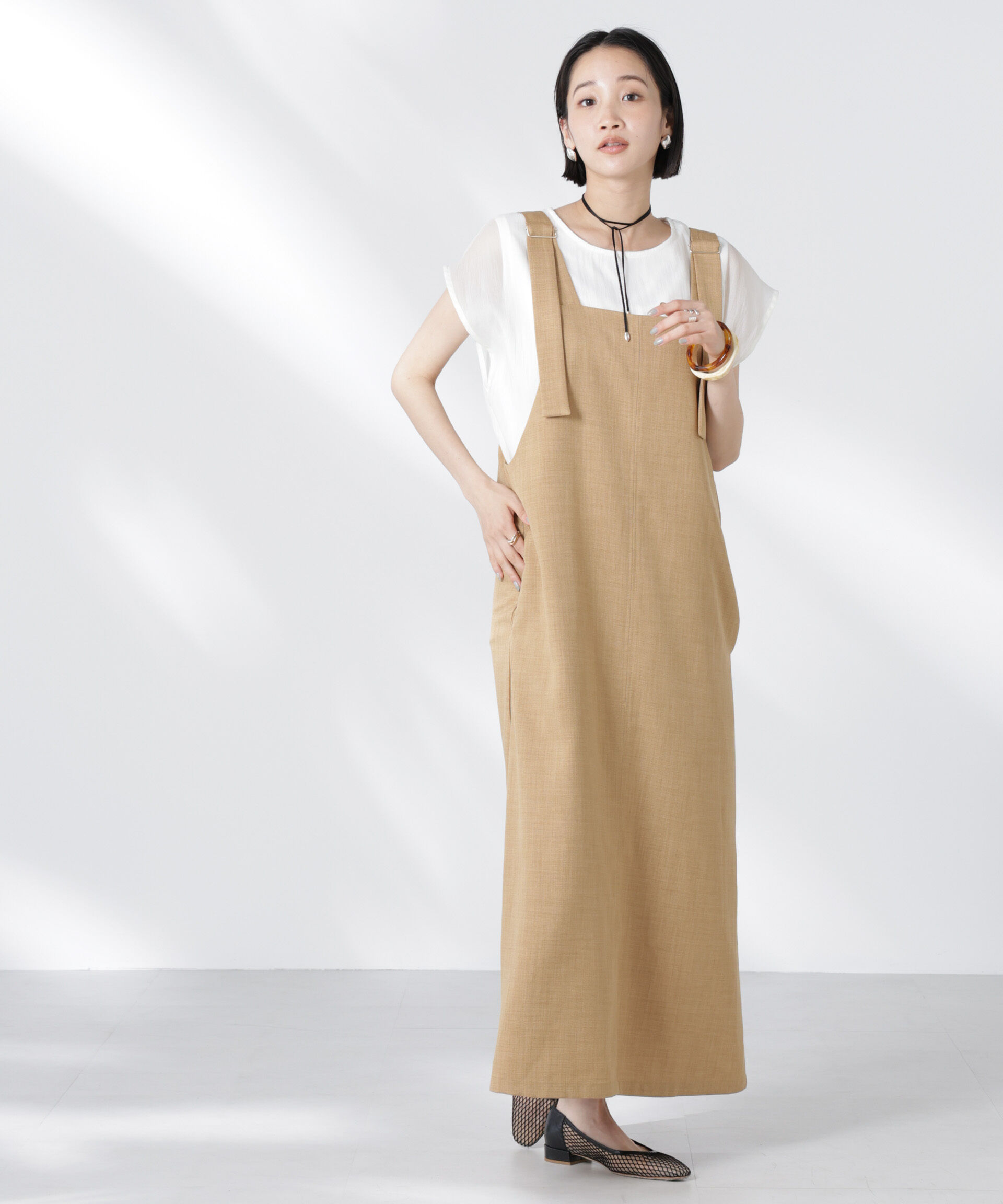 nano･universe「前後2wayサロペットワンピース」|ワンピース|