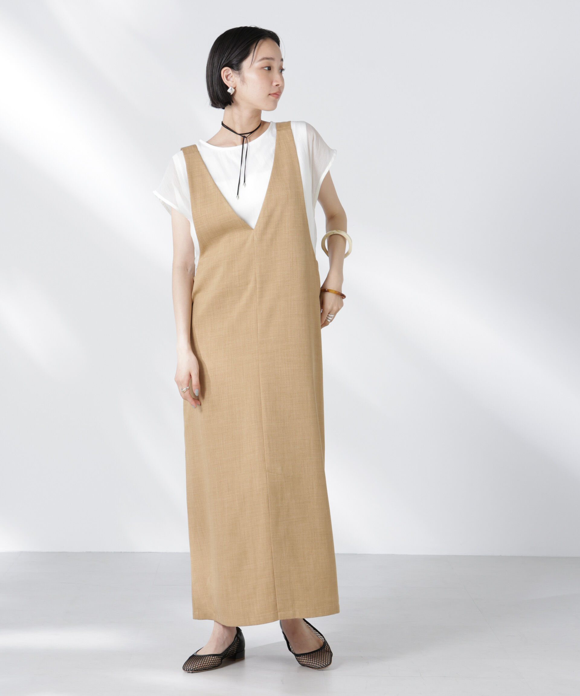 nano･universe「前後2wayサロペットワンピース」|ワンピース|