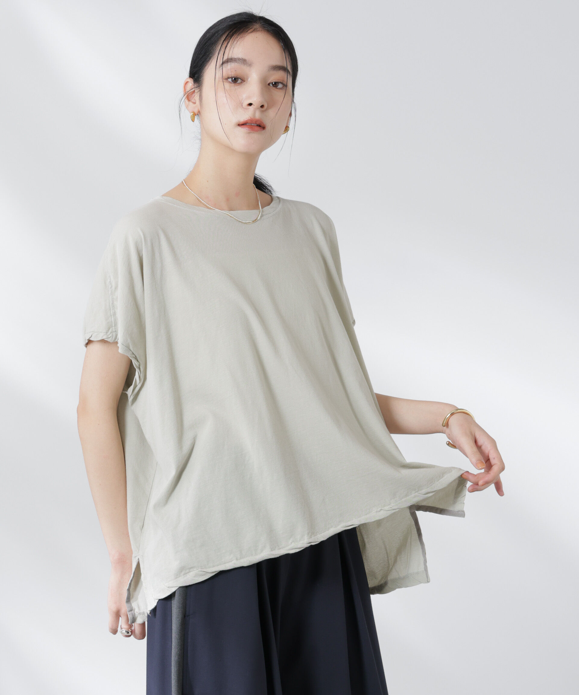 nano･universe「GREYCHORD/IVY フットボールデザインTシャツ」|Tシャツ・カットソー|グレー