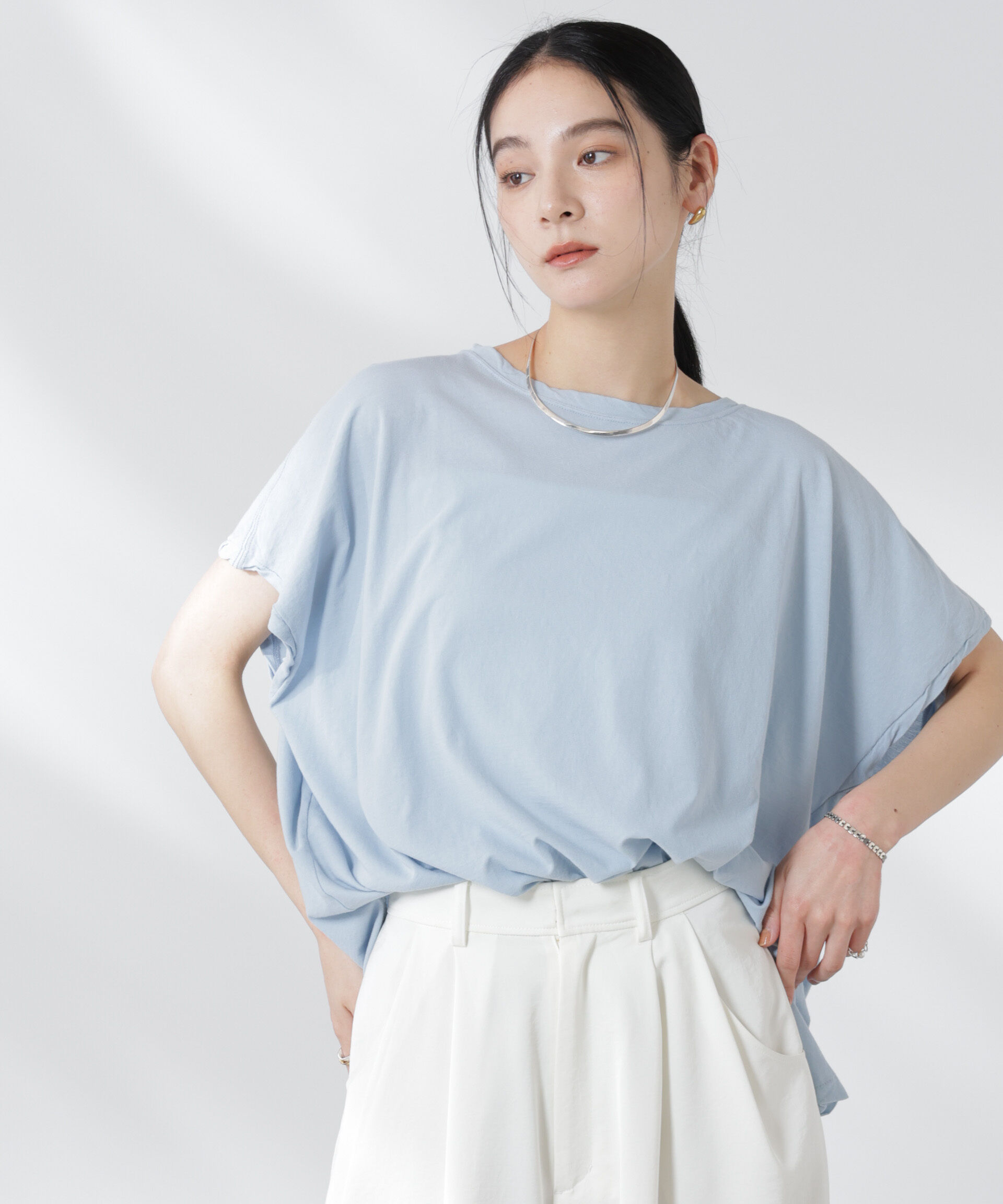 nano･universe「GREYCHORD/IVY フットボールデザインTシャツ」|Tシャツ・カットソー|ブルーグレー5