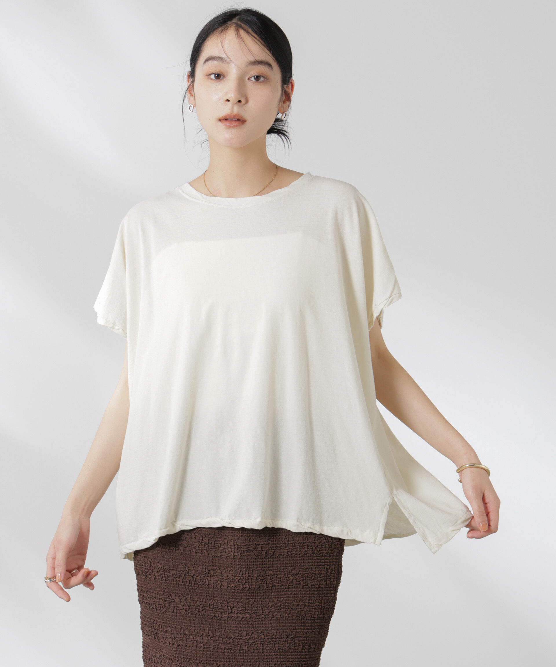 nano･universe「GREYCHORD/IVY フットボールデザインTシャツ」|Tシャツ・カットソー|オフホワイト1