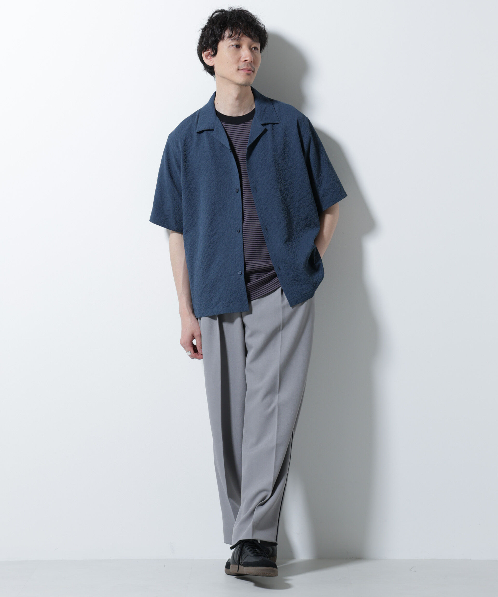 nano･universe「サッカーシャツ 半袖（セットアップ可）」|シャツ・ブラウス|