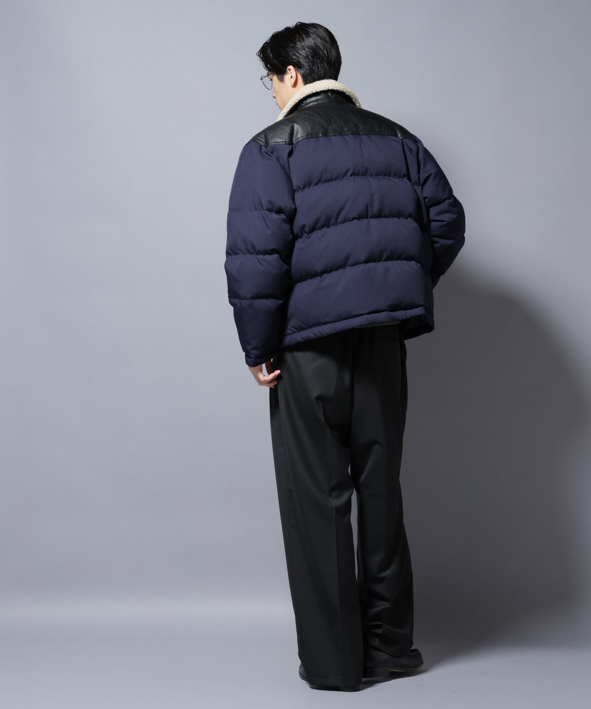 nano･universe「「西川ダウン(R)」ボアカラーサージショートダウン」|ダウン|