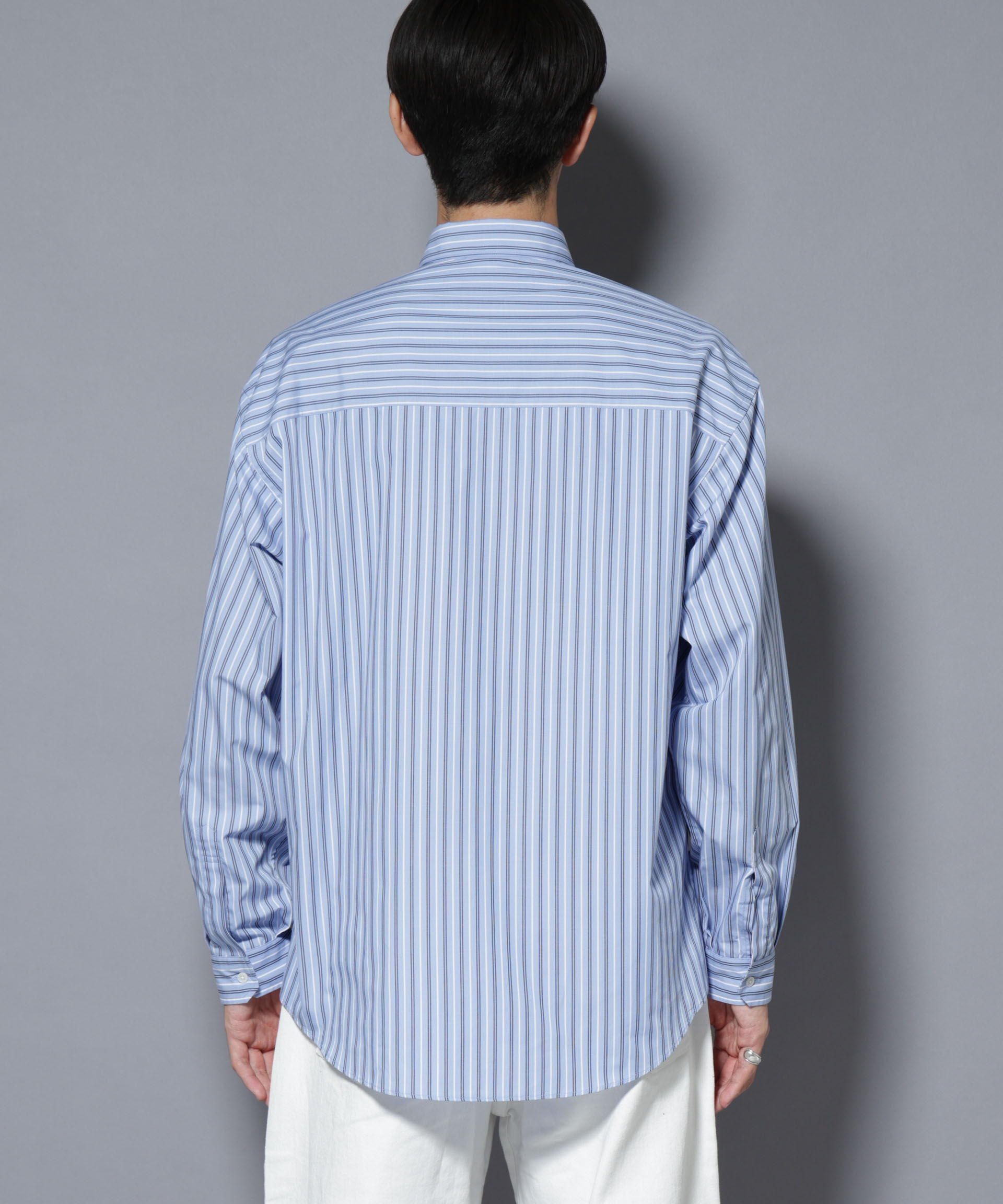 nano･universe「「大人のワイドシャツ」レギュラーカラー ストライプ長袖」|シャツ・ブラウス|
