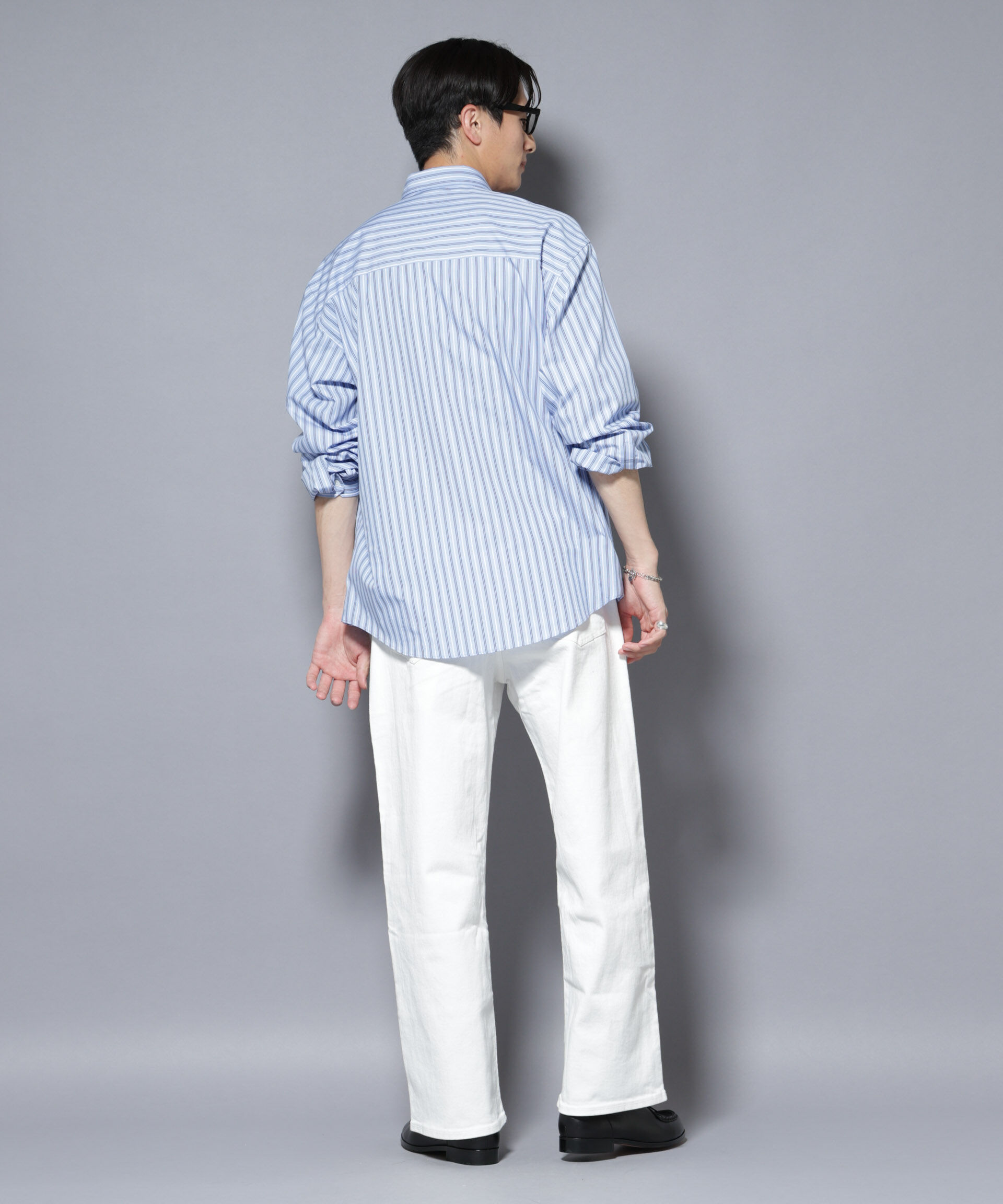 nano･universe「「大人のワイドシャツ」レギュラーカラー ストライプ長袖」|シャツ・ブラウス|