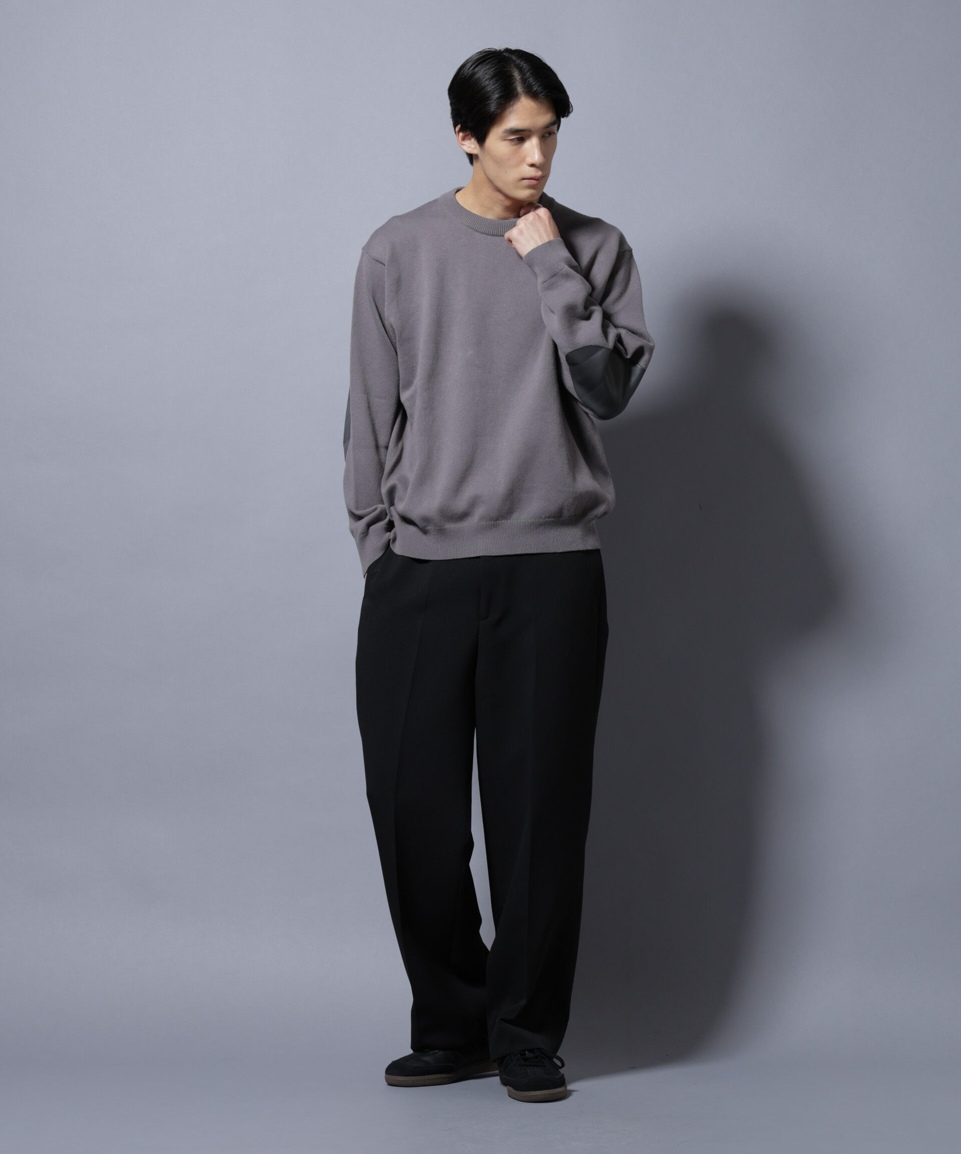 nano･universe「｢大人のｽｳｪｯﾄ｣ｺｯﾄﾝｽｳｪｯﾄﾗｲｸﾆｯﾄ ｴﾙﾎﾞｰﾊﾟｯ」|ニット・セーター|