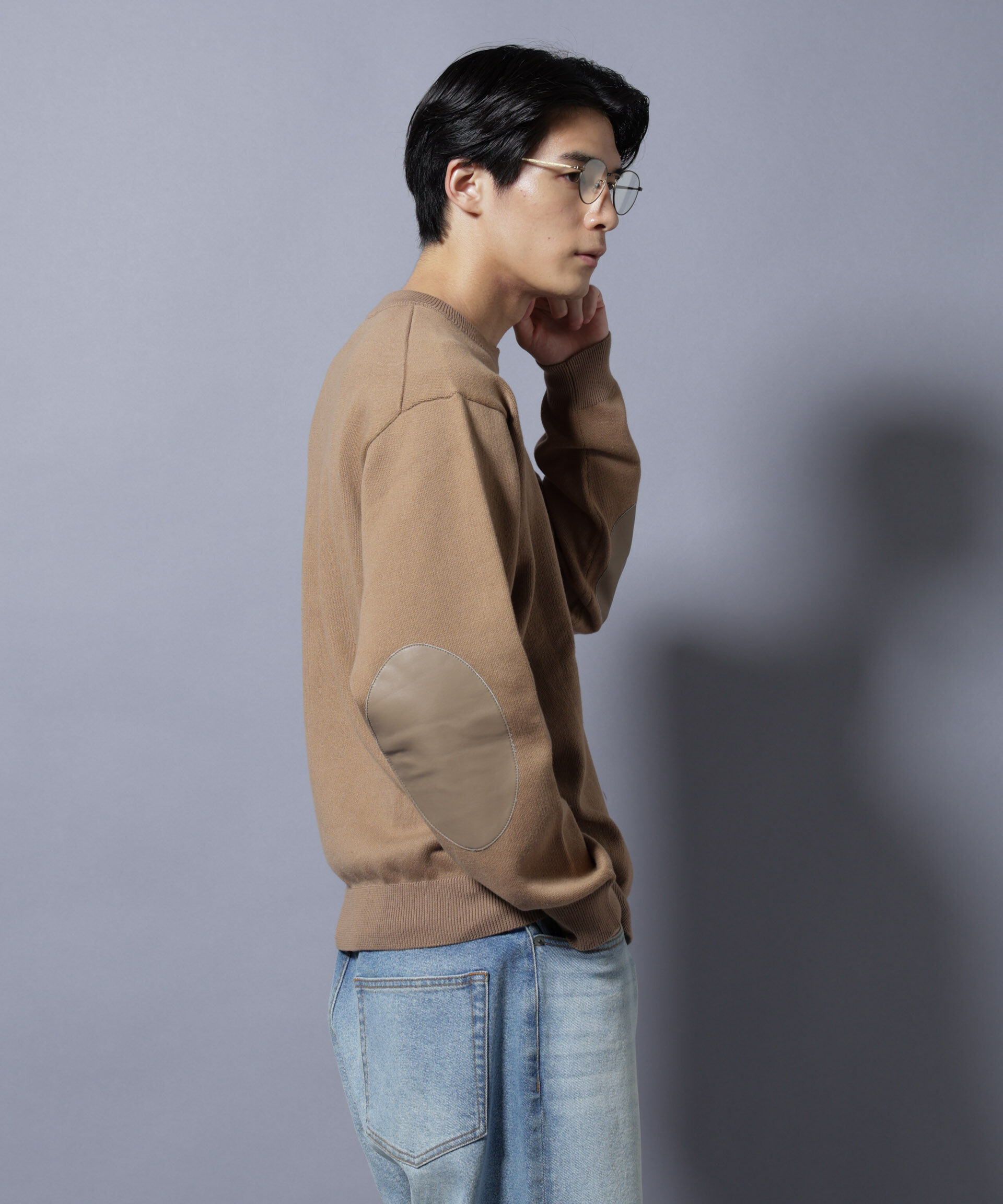 nano･universe「｢大人のｽｳｪｯﾄ｣ｺｯﾄﾝｽｳｪｯﾄﾗｲｸﾆｯﾄ ｴﾙﾎﾞｰﾊﾟｯ」|ニット・セーター|