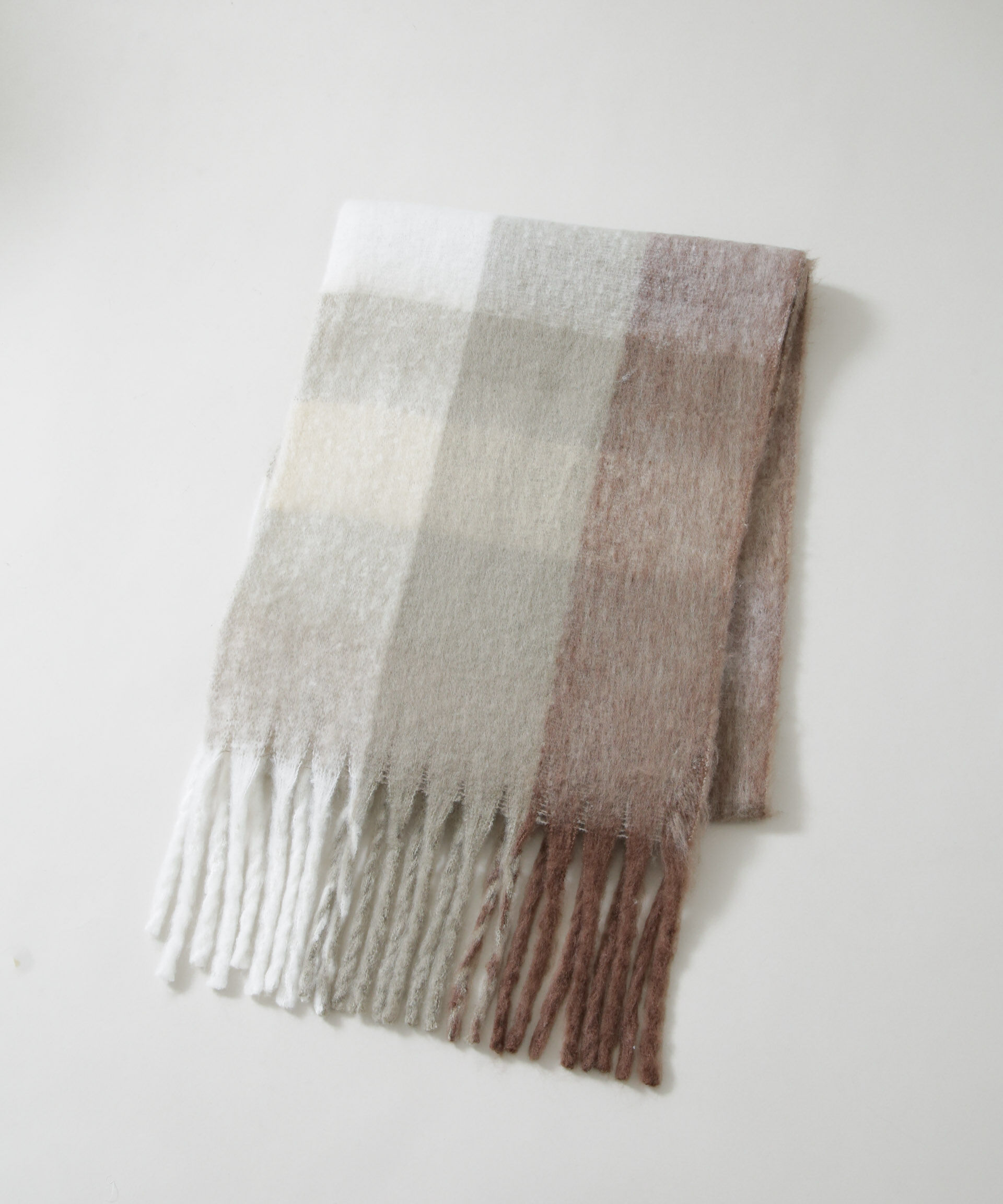 nano･universe「ボリュームチェックマフラー」|マフラー|