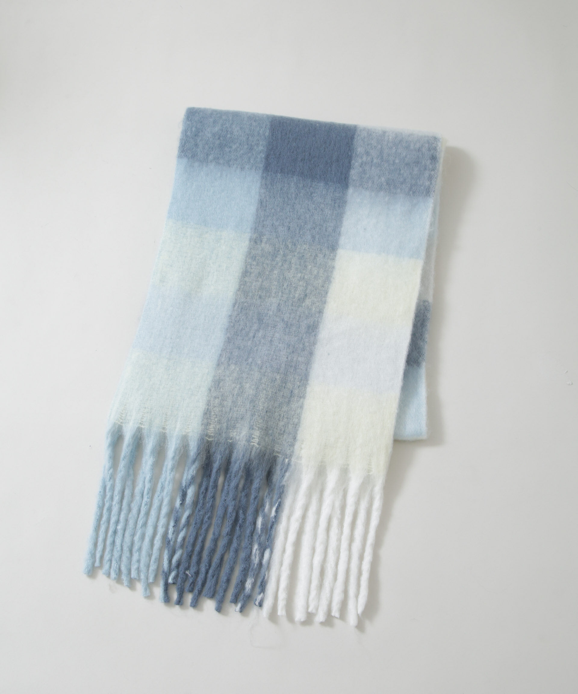 nano･universe「ボリュームチェックマフラー」|マフラー|