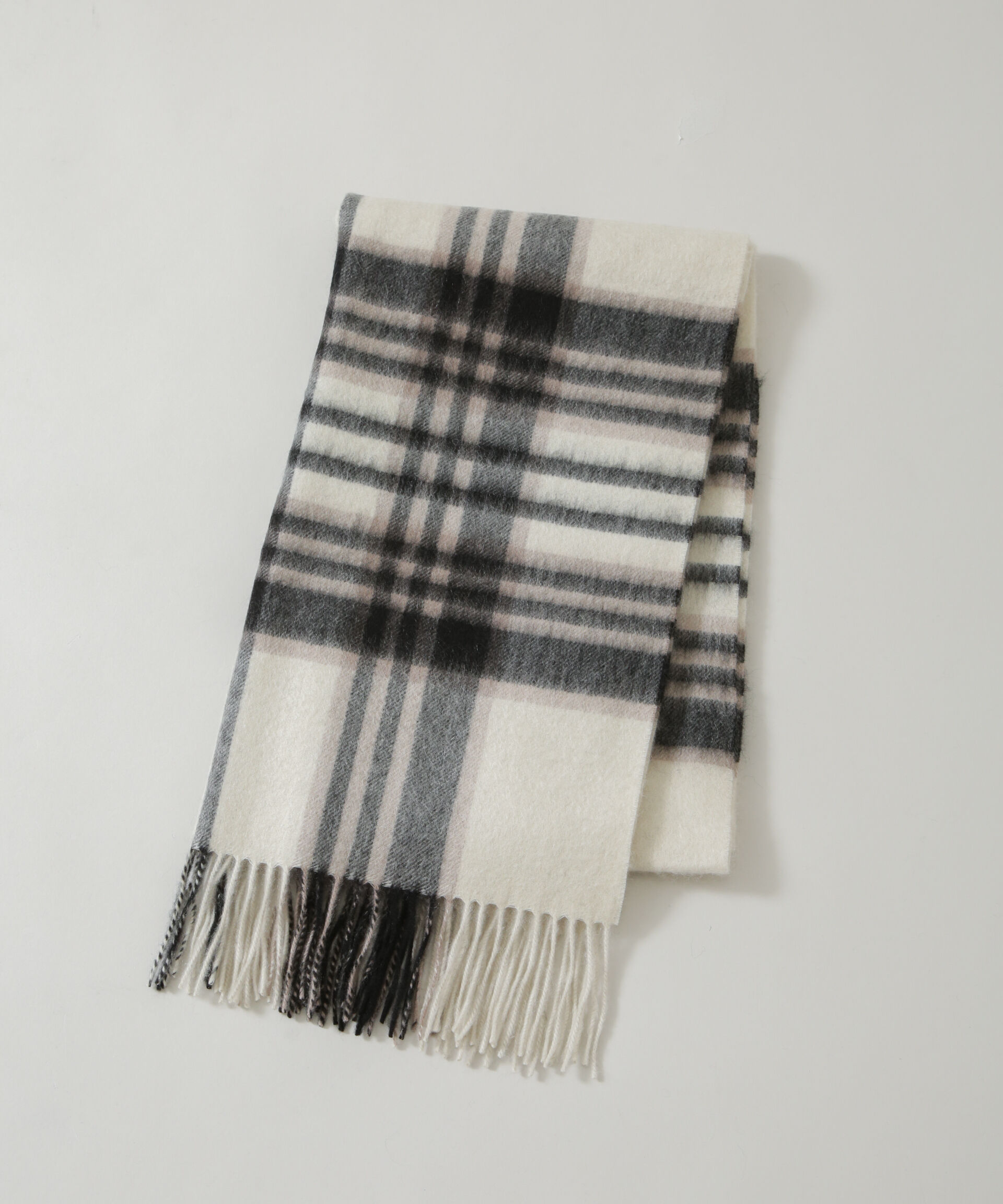 nano･universe「カシミヤチェックストール」|マフラー|