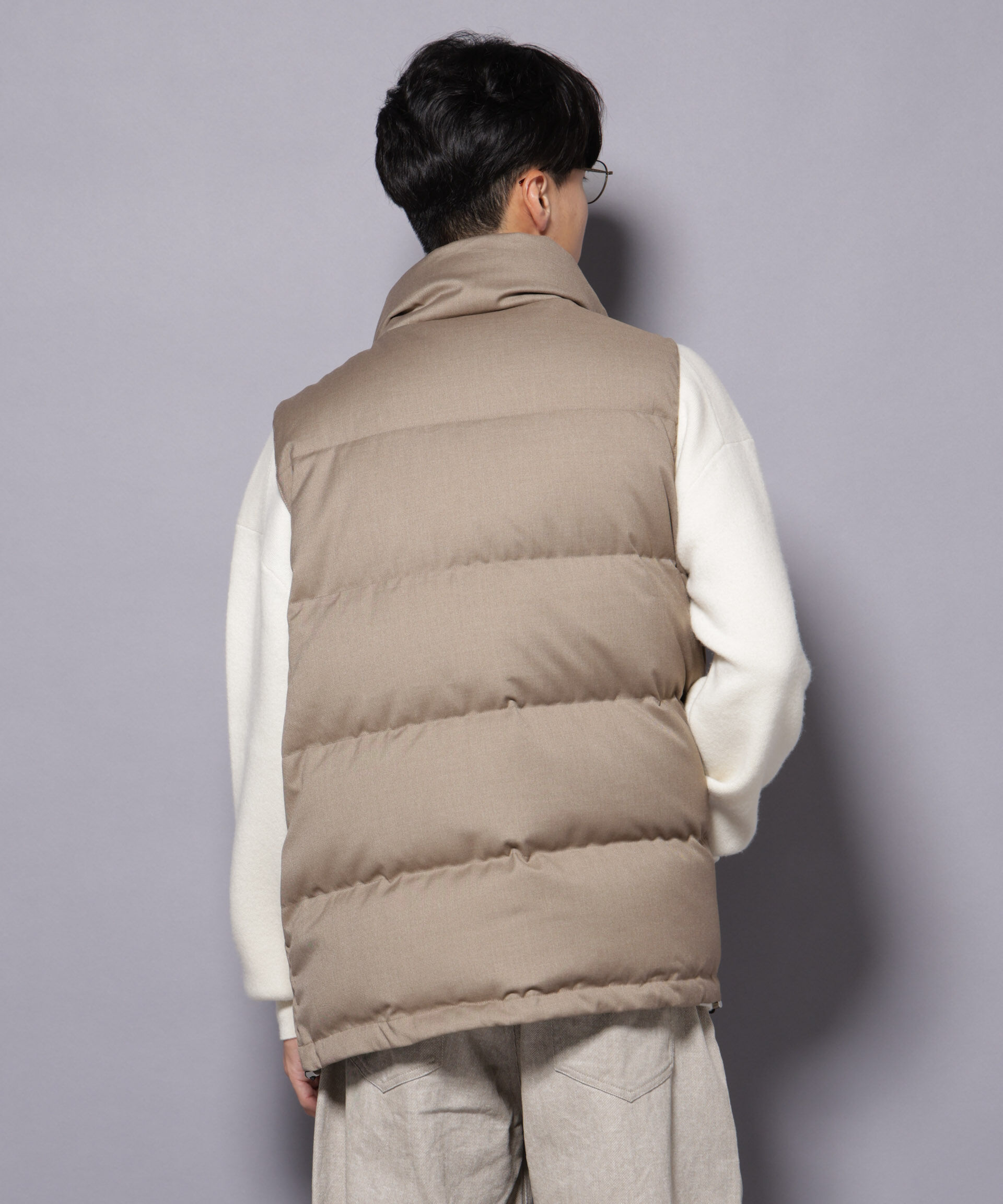 nano･universe「DELEGANTE エアリーサキソニー/グレンチェックTAIONダウンベスト」|ダウン|