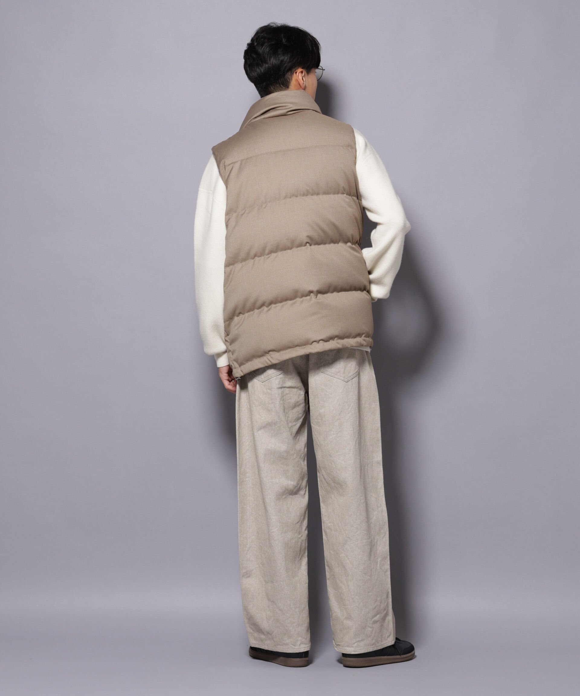 nano･universe「DELEGANTE エアリーサキソニー/グレンチェックTAIONダウンベスト」|ダウン|