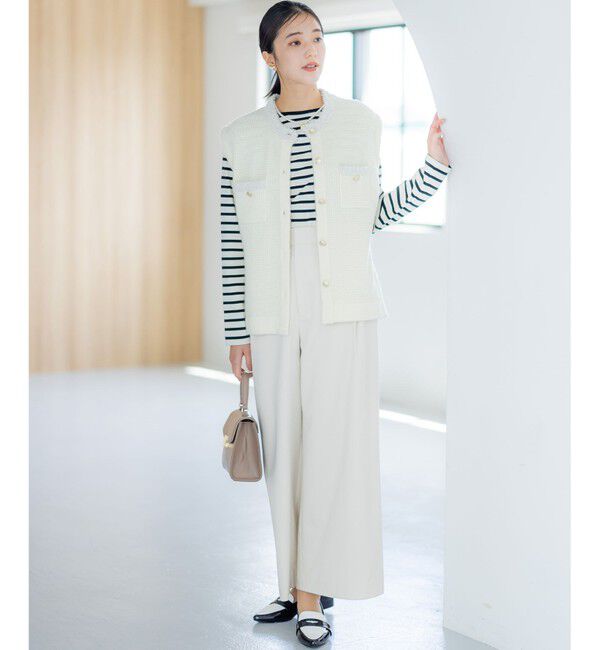 組曲「【WEB限定】ツィードニットベスト」|ベスト・ジレ|