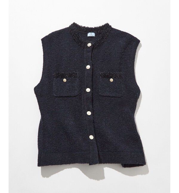 組曲「【WEB限定】ツィードニットベスト」|ベスト・ジレ|