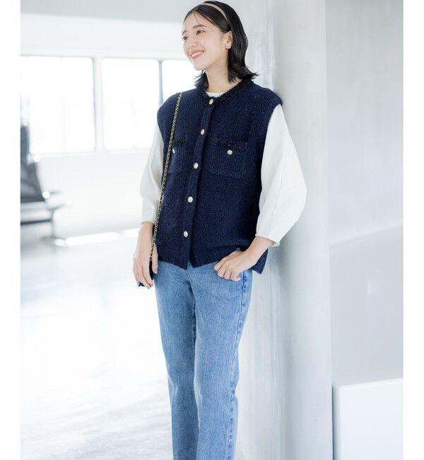 組曲「【WEB限定】ツィードニットベスト」|ベスト・ジレ|