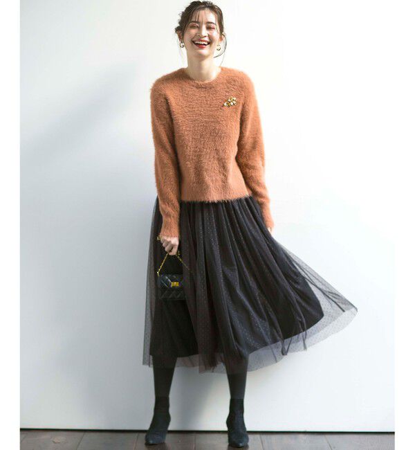 組曲「【飯豊まりえさん着用・Oggi12月号掲載】ギャザーチュール スカート」|スカート|
