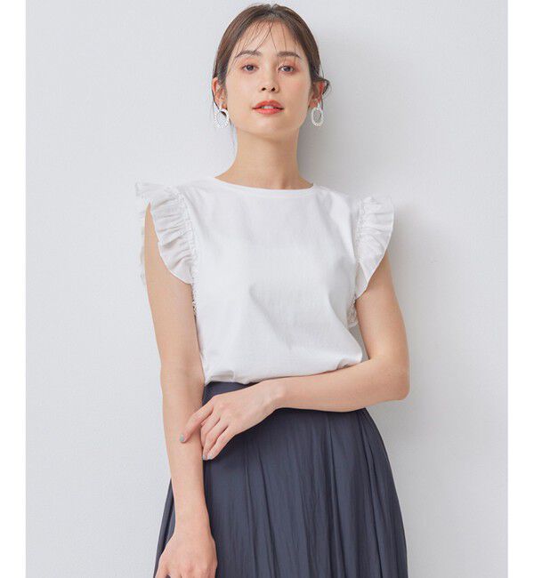 組曲「Jazzy-Jersey フリル袖Ｔシャツ」|Tシャツ・カットソー|