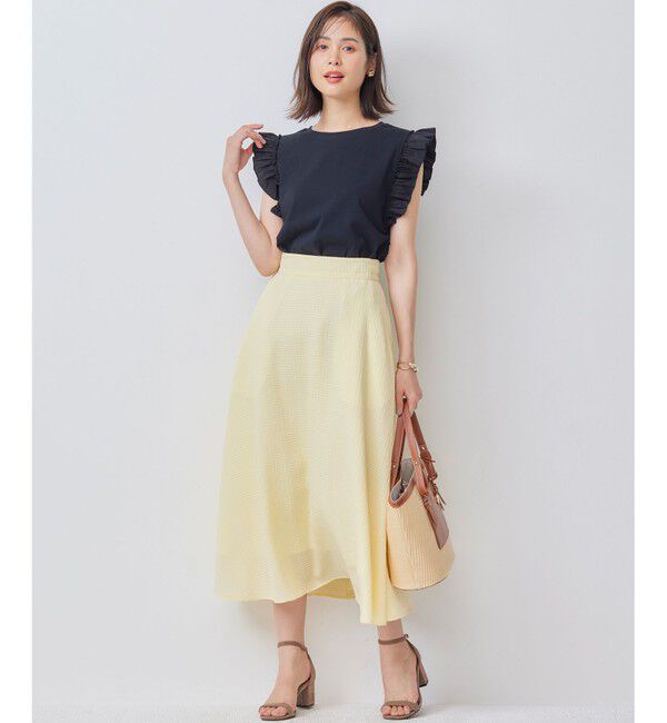 組曲「Jazzy-Jersey フリル袖Ｔシャツ」|Tシャツ・カットソー|