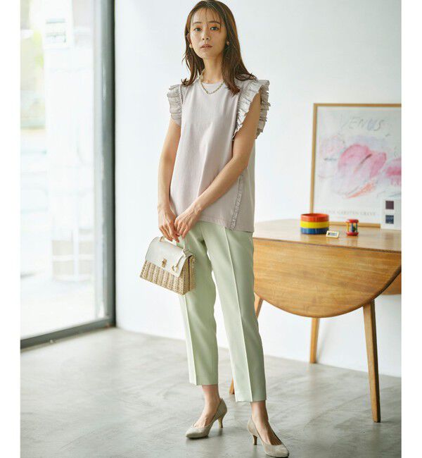 組曲「Jazzy-Jersey フリル袖Ｔシャツ」|Tシャツ・カットソー|