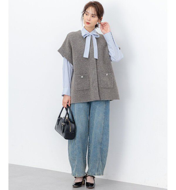 組曲「【WEB限定】プレーティングニットアウタージレ」|ベスト・ジレ|