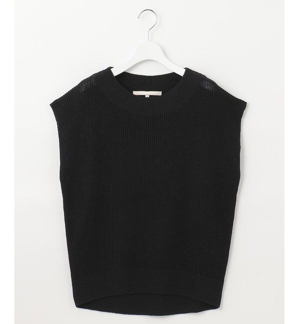 自由区「【XSサイズ～/洗える】リネンミドルゲージ ニットベスト」|ベスト・ジレ|