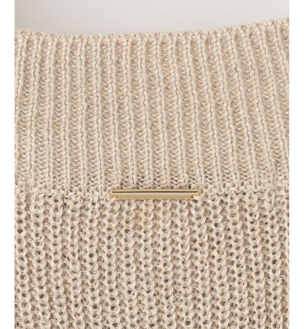 自由区「【XSサイズ～/洗える】リネンミドルゲージ ニットベスト」|ベスト・ジレ|