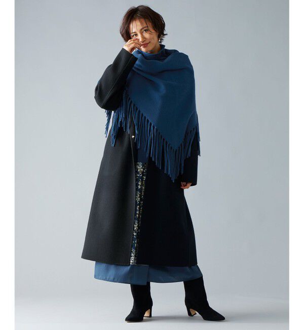 自由区「【洗える】ソフトウールハイゲージフリンジ ストール」|ストール|