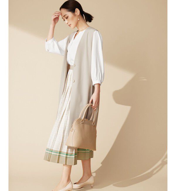 自由区「【セットアップ対応・UVカット・接触冷感・洗える】ライトストレッチ ジレ」|ベスト・ジレ|