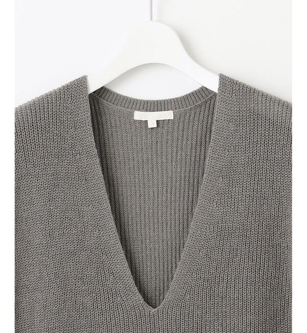自由区「【洗える】コットンウールミドルゲージニット ベスト」|ベスト・ジレ|