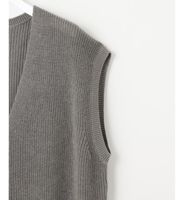 自由区「【洗える】コットンウールミドルゲージニット ベスト」|ベスト・ジレ|