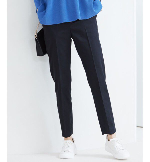 自由区「コットンサテンテーパード パンツ」|その他|ネイビー