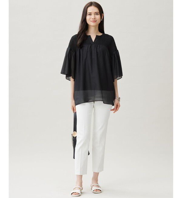 自由区「【接触冷感・UVカット・吸水速乾・洗える】シェルタリングテーパード パンツ」|その他|