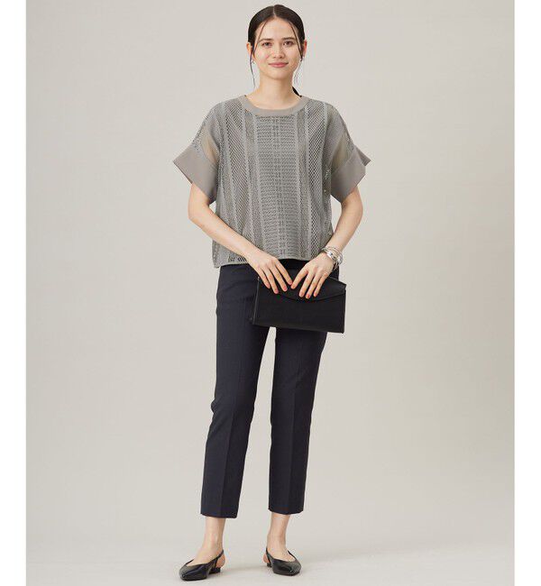 自由区「【接触冷感・UVカット・吸水速乾・洗える】シェルタリングテーパード パンツ」|その他|