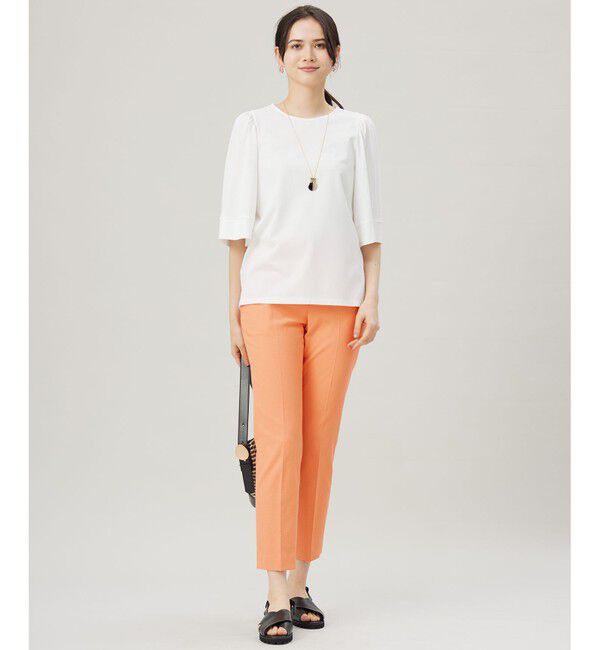 自由区「【接触冷感・UVカット・吸水速乾・洗える】シェルタリングテーパード パンツ」|その他|