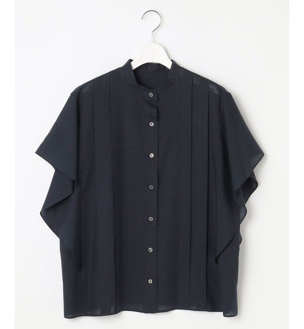 自由区「【接触冷感・吸水速乾・洗える】ナチュラルリネンフレア袖 シャツ」|シャツ・ブラウス|