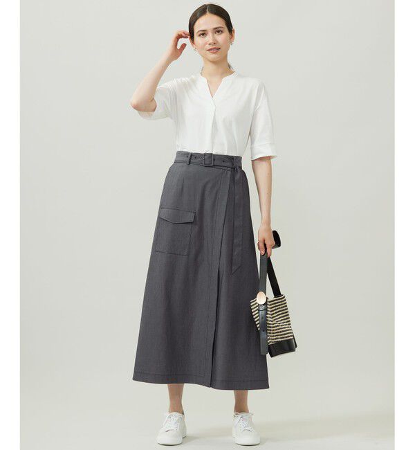 自由区「デニムライクボトムフレア スカート」|スカート|