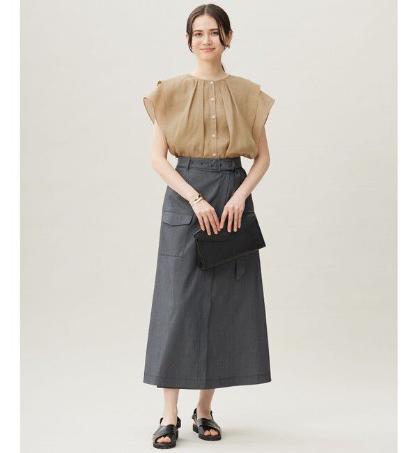 自由区「デニムライクボトムフレア スカート」|スカート|