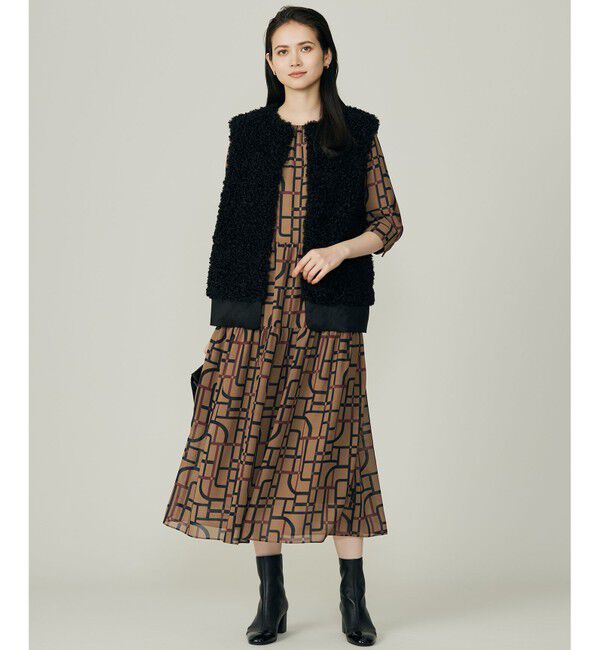 自由区「【SHIHOさん着用】カルガンラムエコファー ジレ」|ベスト・ジレ|