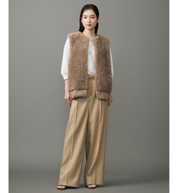 自由区「【SHIHOさん着用】カルガンラムエコファー ジレ」|ベスト・ジレ|