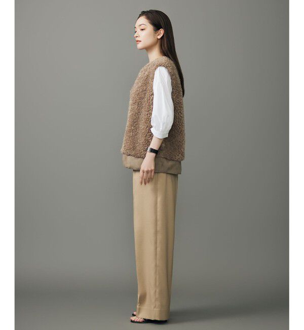 自由区「【SHIHOさん着用】カルガンラムエコファー ジレ」|ベスト・ジレ|