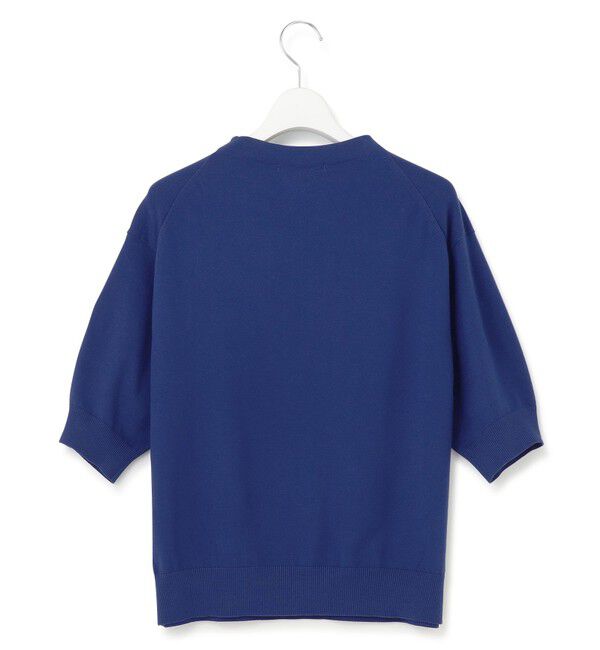 23区「【洗える】ヴィスコースストレッチ 半袖 ニット」|ニット・セーター|