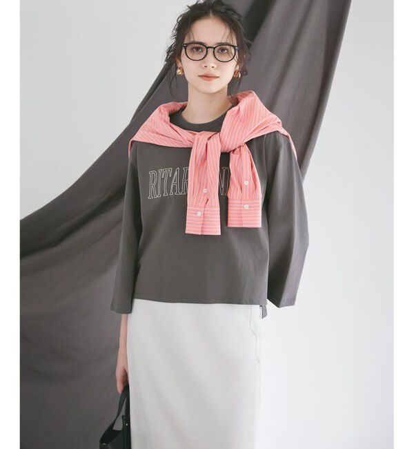 23区「【吸水速乾/防シワ】ジョーゼットサテン ナロー スカート」|スカート|